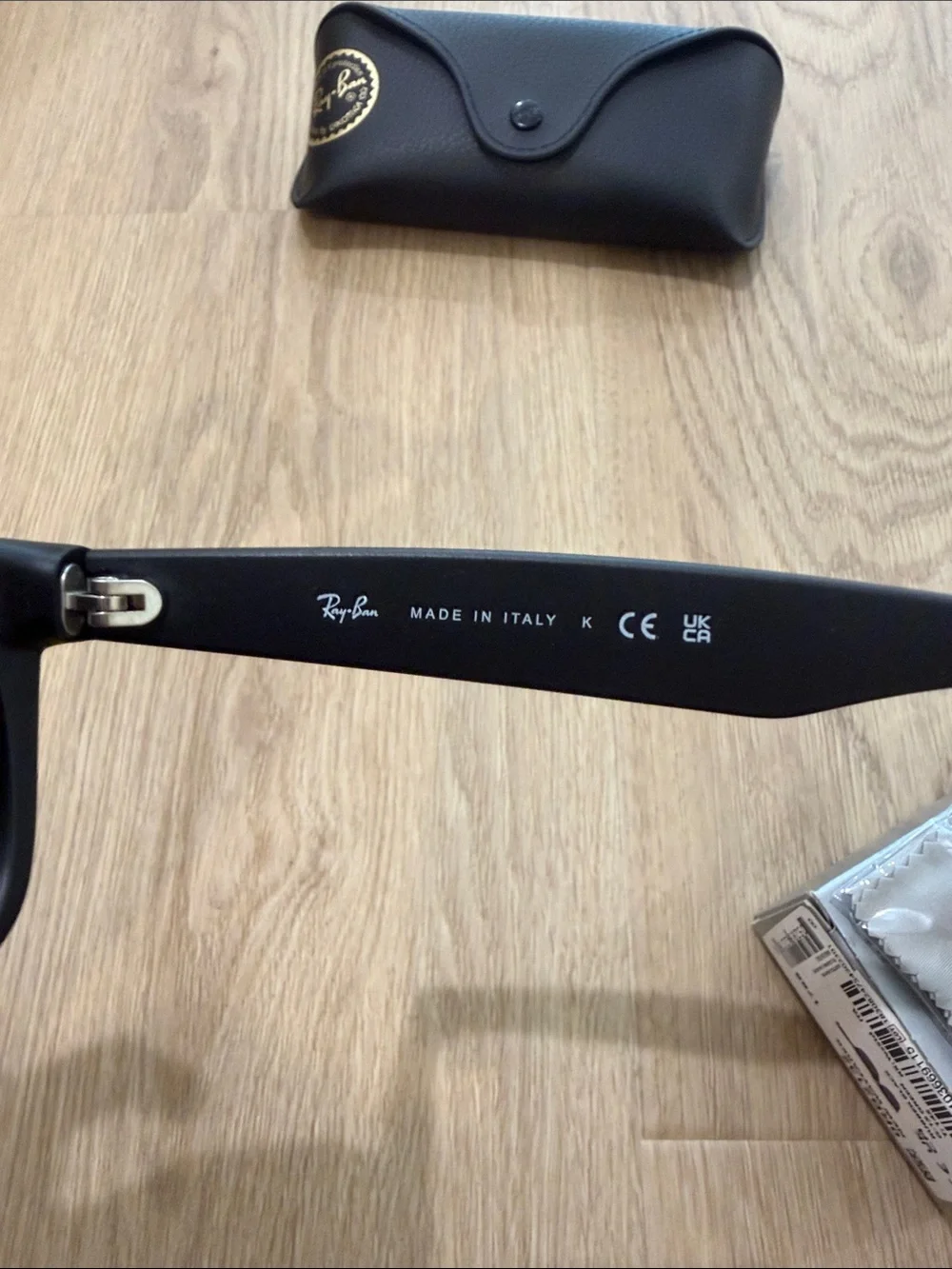 Ray-Ban Black Wayfarer Sunglasses with Dark Lenses